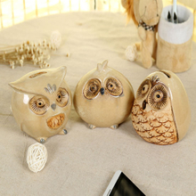 Ceramic Owl Piggy Bank Home Decoration Household Furnishing Articles