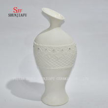 High - End and Atmosphere, White Vase with Artificial Crystal