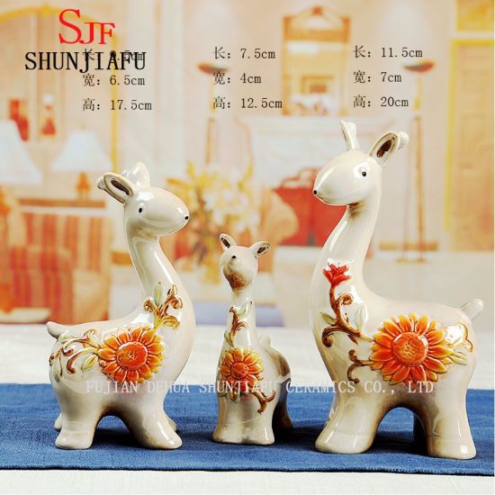 Animal Ornament Porcelain Decoration Deer Ceramic Crafts Art