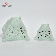 Decorative Green Frog Design Ceramic Tea Light Candleholder - My Gift