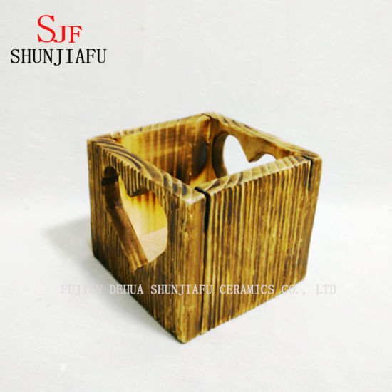 Wholesale Price Square Wood Planter Container for Flower Planting