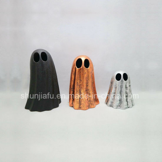 Ceramic Halloween Ghost LED Candle Holder