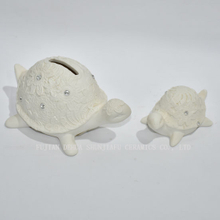 Little Tortoise / Conch with Artificial Crystal Ceramic Piggy Bank Plane for Children Gift