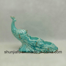 Ceramic Peacock Double Candle Holders