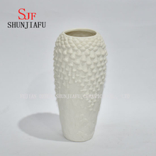 5 Design Modern Whitie Ceramic Plant Pot, Decorative Bowl Shaped Flower Vase