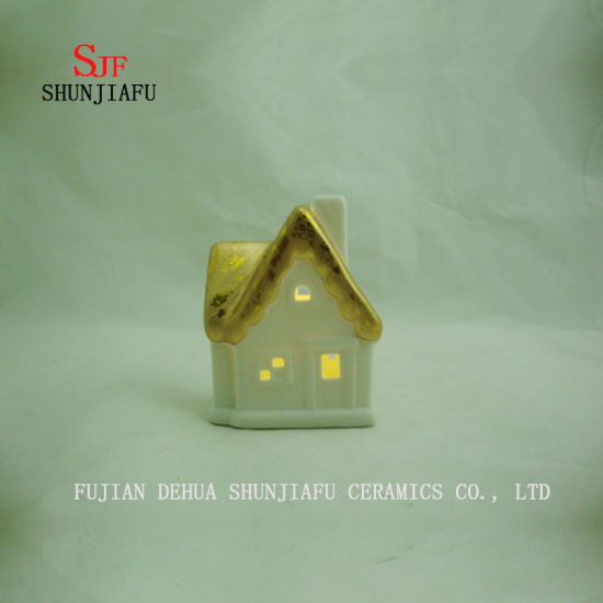 Small House Candlesticks Light House - Ceramic Candle Holder - J