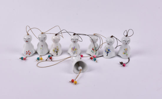 Lovely Japanese Sunny Dolls Garden Chimes Ceramic Wind Bells (Style may Vary)