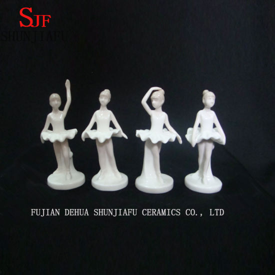 Vivid Cosmos Gifts Ballerina in White Ceramic for Wedding Decoration