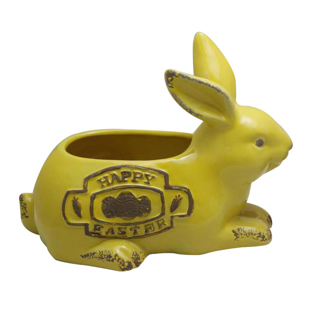 Ceramic rabbit flowerpot