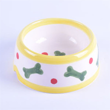 Printing bones image Ceramic Pet Feeder Ceramic Dog Bowl