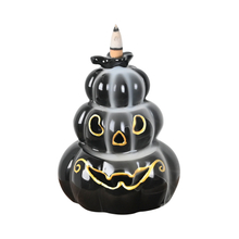LED Lamp Ceramic Pumpkin Waterfall Backflow Incense Burner
