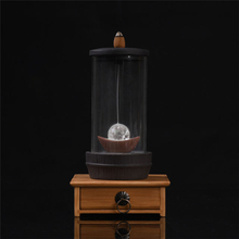 Acrylic cover LED colorful lights Waterfall Backflow Incense smog Ceramic Backflow Incense burner