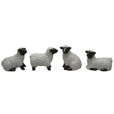 Ceramic White Sheep Statue Animal Ornaments