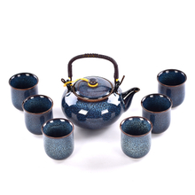 Production Enterprises Direct Selling Ceramic Blue Tea Set