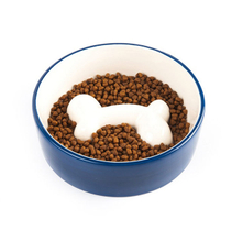  dog bowl bottom Relief Bone Ceramic Pet Feeder Ceramic Dog Bowl