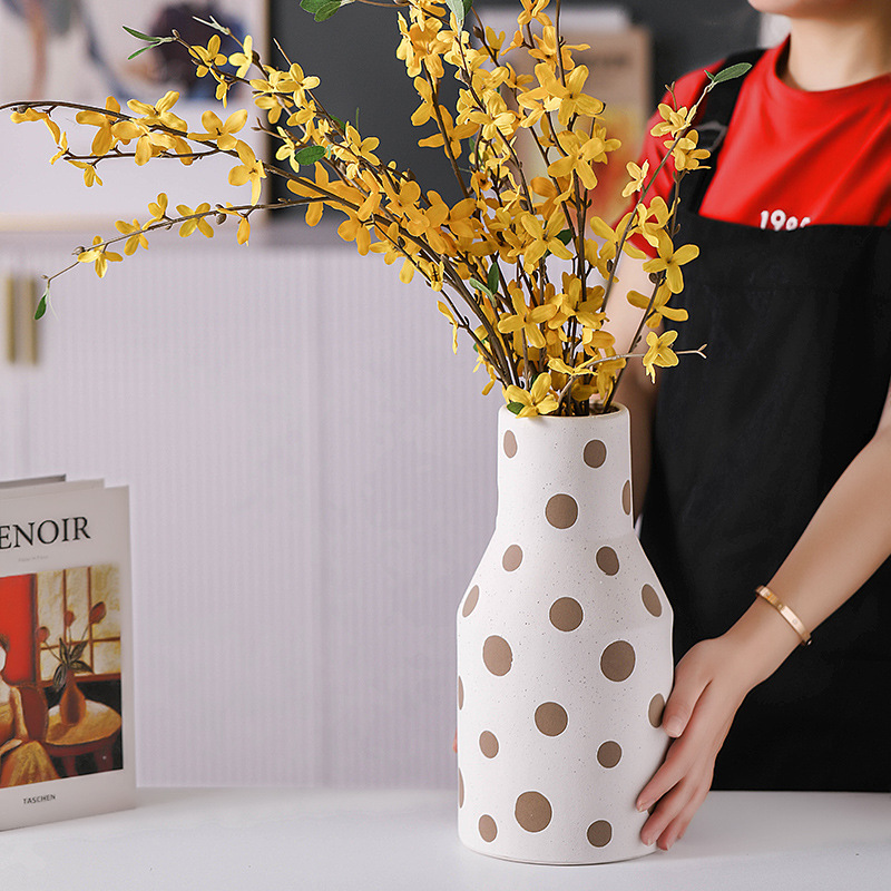 Ceramic Vase Household Decoration Office Decoration Flower Arranging Container