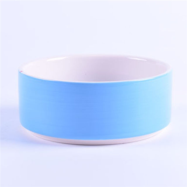  Light Blue Ceramic Pet Feeder Ceramic Dog Bowl