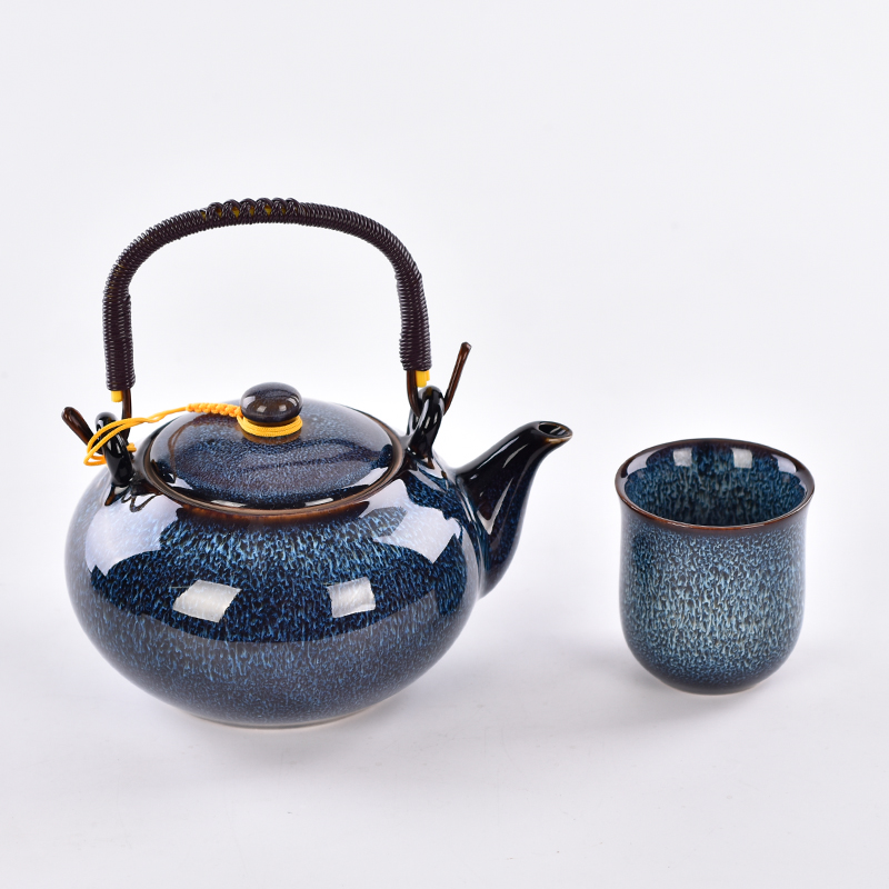 Production Enterprises Direct Selling Ceramic Blue Tea Set Buy