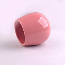 Various Colors pink Ceramic Candle Cup 