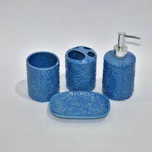 Blue Style Set Four Bathroom Sanitary Accessory Bathroom Accessories Bathroom Set Ceramic