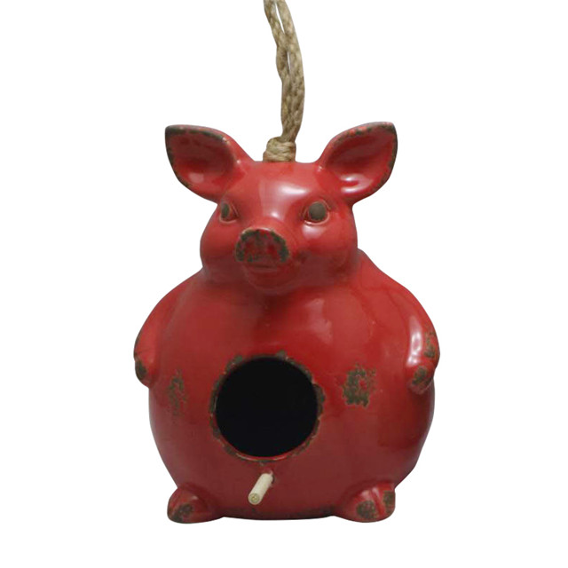 Pig style gules ceramic pig Bird feeder