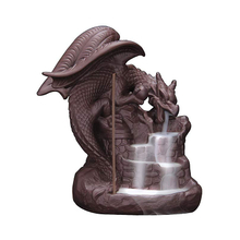 Ceramic Dragon Backflow Incense Burner Waterfall Counterflow Smog Ceramic Dragon Backflow Incense Burner