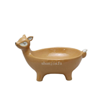 LightPink Four Leg Ceramic Fox Bowl