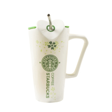 Straw design milk Coffee fruit juice Ceramic cup