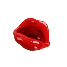 Red Sexy Big Lips Ceramic Ashtray