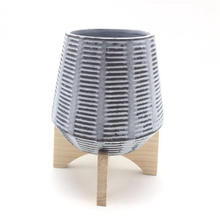 Home Furnishing Decoration Black Four Legged Wooden four leg bracket black Ceramic Flowerpot