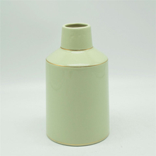 Modern Style White Dots Rugby Style Colorful Golden Yellow Tall Body Originality Ceramic Vase